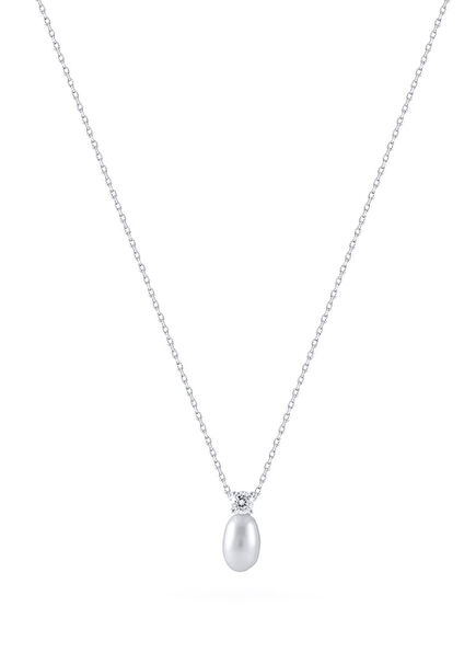 Emma 925 Sterling Silver Women's Pearl Necklace