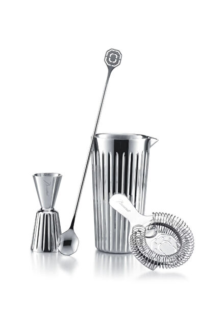 Harmonie Silver Steel 4-Piece Bar Accessory Set