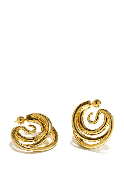 Gold Kadın Altın Kaplama Küpe