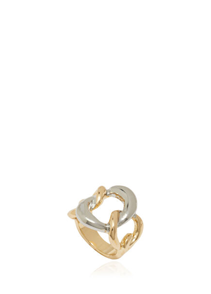 Silver Gold Color Women's Ring