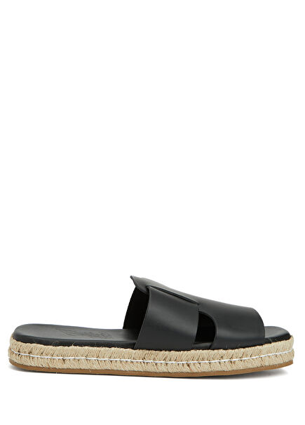 Miltiadis Siyah Erkek Deri Terlik