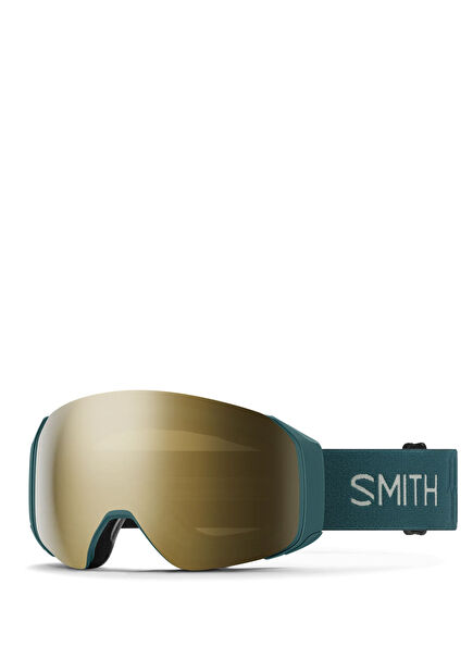 4D MAG S Malachite ChromaPop Sun Black Gold Mirror Unisex Ski Goggles + Bonus Lens