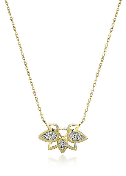 Love Pave Diamond 14K Gold Women's Chain Necklace