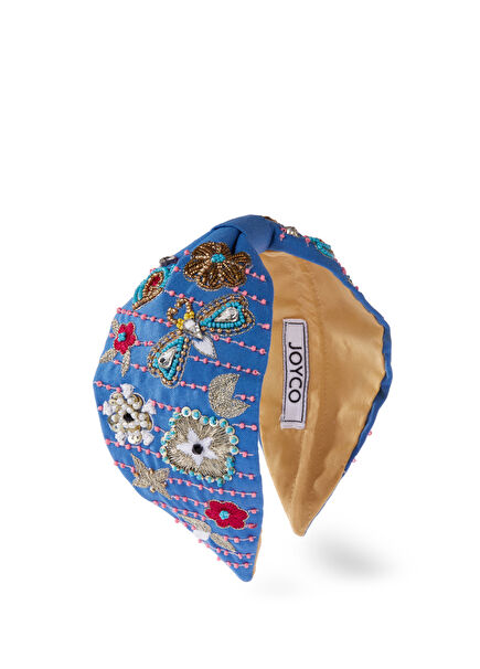 Vanni Beaded Blue Women's Crown