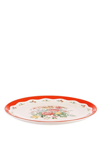 Feels Like Home Kırmızı Porselen Yemek Tabağı