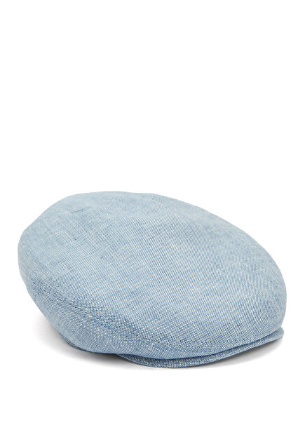 Mavi Erkek Keten Şapka