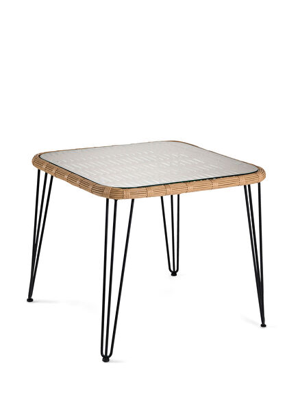Echo Naturel Rattan Bahçe Masası