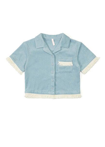Awaken Blue Girls' Towel Blouse