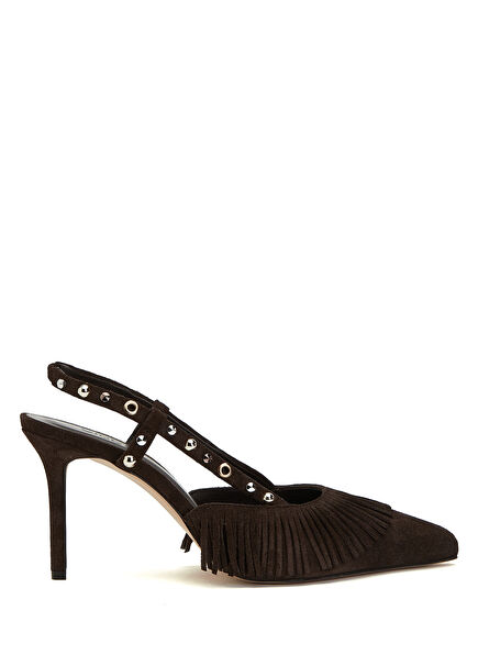 Kahverengi Troklu Slingback Pump