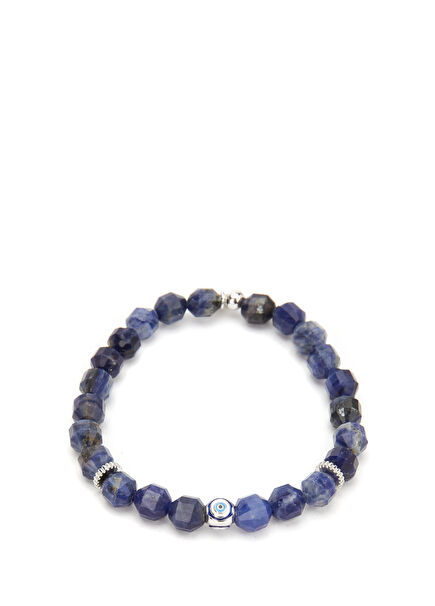 Mavi Sodalit Taşlı Erkek Bileklik