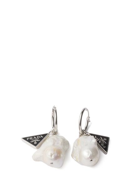Metal and Pearl Women's Earrings