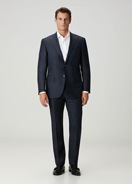 Koyu Mavi Yün Takım Elbise