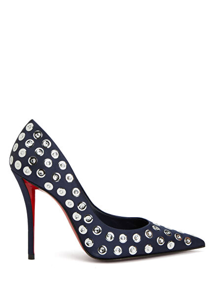 Miss Z Boum Boum Mirror Lacivert İpek Stiletto