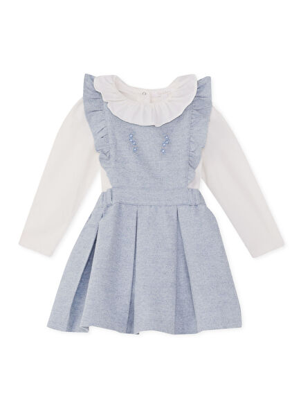 Blue Cotton Baby Girl Dress