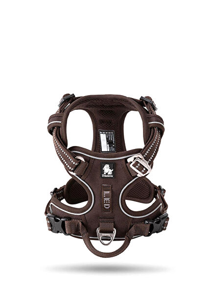Brown Aluminum D-Ring Dog Harness