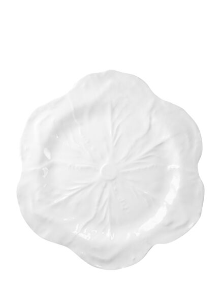 Botanica Çiçek Desenli Beyaz Melamin Pasta Tabağı 23 cm