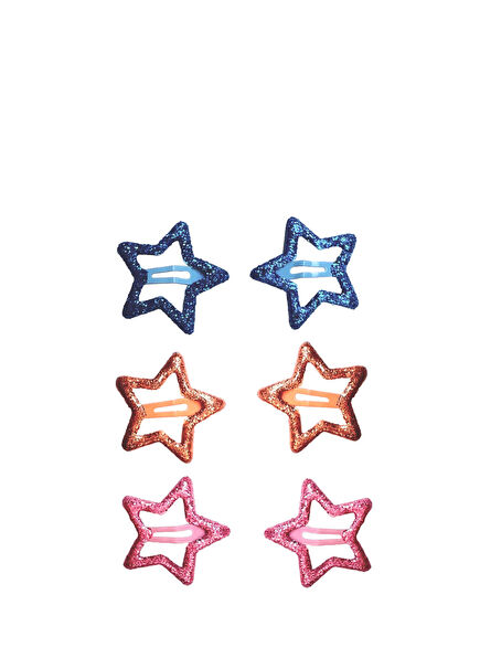 Renkli Kız Çocuk Mini Yıldız Toka 