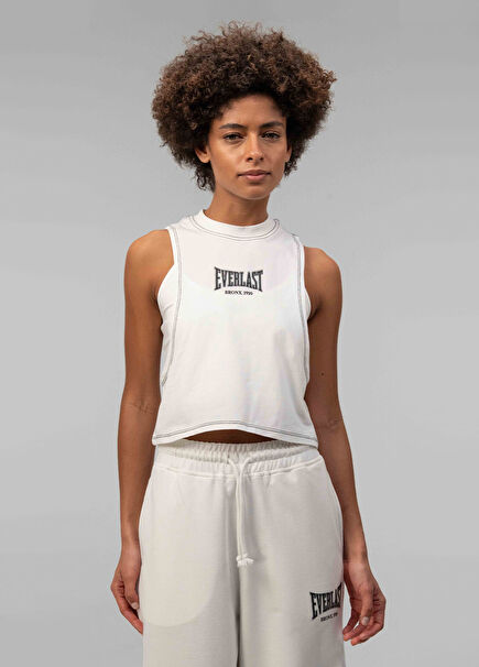 Dot Collection Beyaz Comfort Fit Kadın Spor Atlet