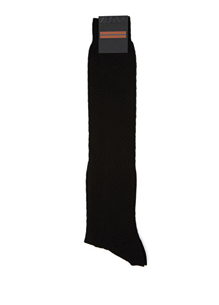 Black Patterned Men's Socks