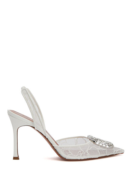 Camelia White Lace Heels