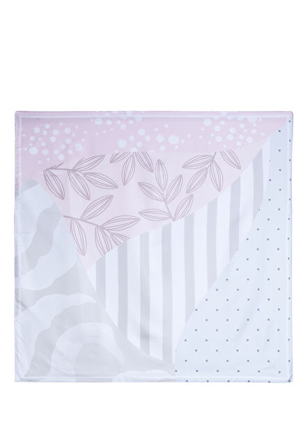 Pembe Beyaz Desenli Eşarp