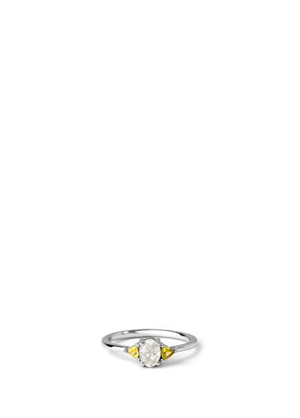 Oh My Dear Ring 14 Ayar White Gold Kadın Altın Yüzük