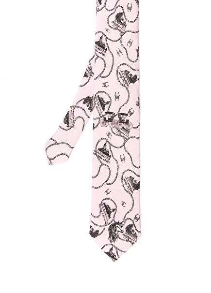 Western Town Multicolour Silk Tie