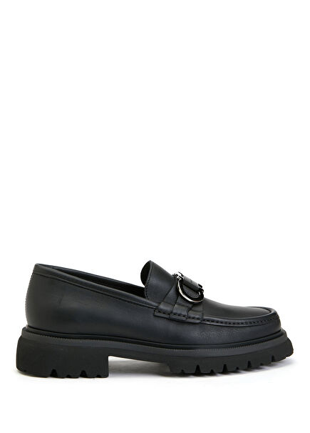 Black Men's Leather Loafer