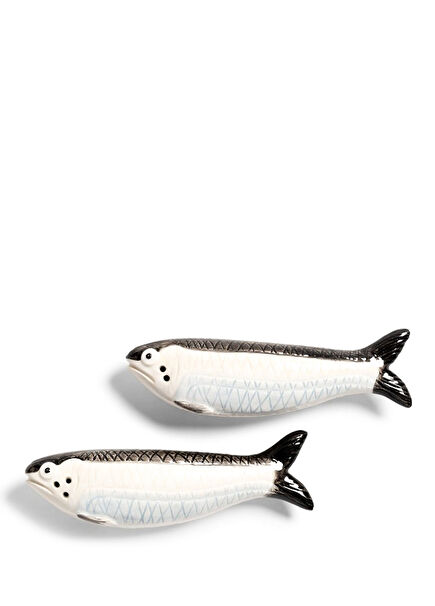 Sardine Dolomite Salt Shaker & Pepper Shaker