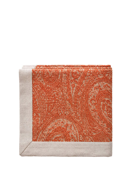 Oriente Shawl Patterned Terracotta Sofa Shawl 140 × 175 cm