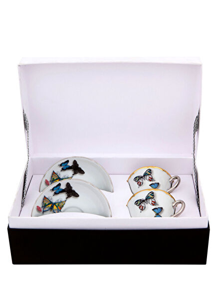 Butterfly Parade by Christian Lacroix White Porcelain Coffee Cup Set