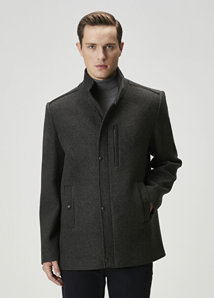 Anthracite Wool Cachet Coat