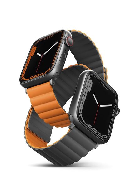 Revix Reversible Watch 44/45/46/49mm Grey Orange Magnetic Smart Watch Band