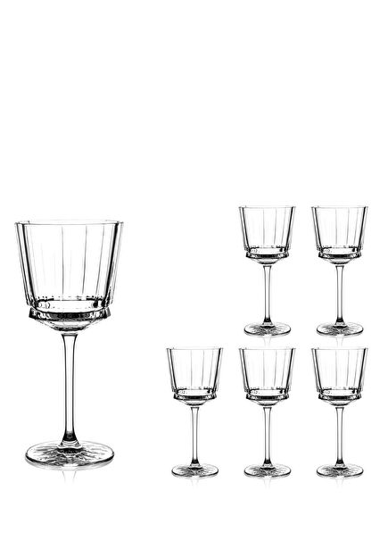 Macassar Kristal Şeffaf 6'lı Kadeh Seti