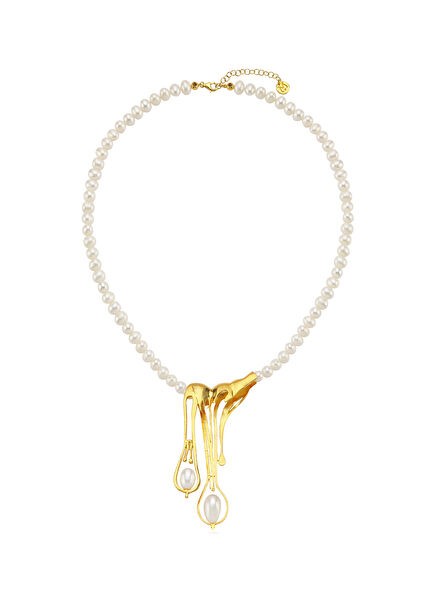 Pearl Drop Women's Gold Plated Necklace