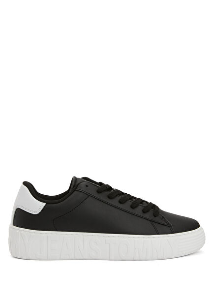 Black Men's Leather Sneakers