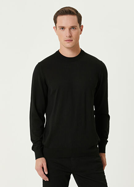 Black Basic Wool Sweater