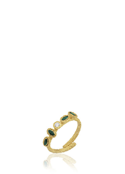 Aurora 24 Karat Gold Plated Swarovski Crystal Ring