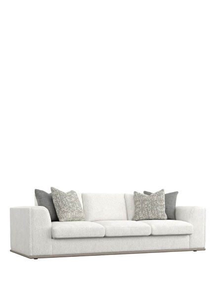 Prague Ecru Teddy Triple Sofa Sofa