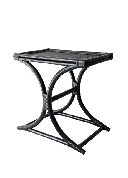 Moon Black Wooden Side Table