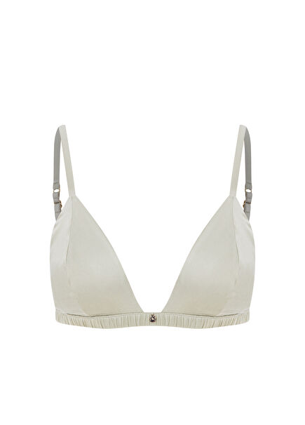 Mint Green Silk Triangle Women's Bra