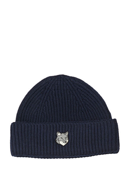 Navy Blue Women's Wool Beanie
