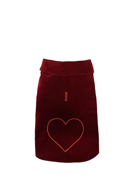 Bordo Kadife Kedi ve Köpek Gömlek