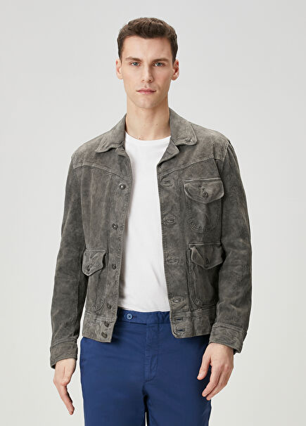 Gray Suede Jacket