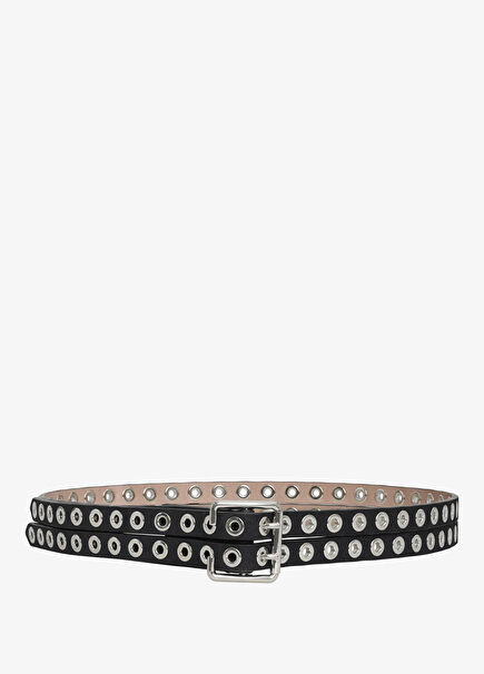 Siyah Kadın Deri Kemer