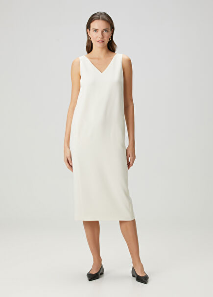 Cream Midi Dress