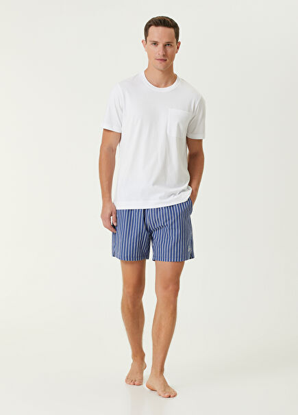 White Woven Pajama Set