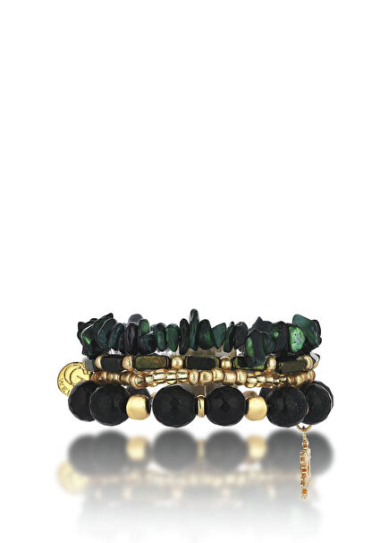 Grace 24 Ayar Altın Kaplama Doğal Taş Kadın Bileklik