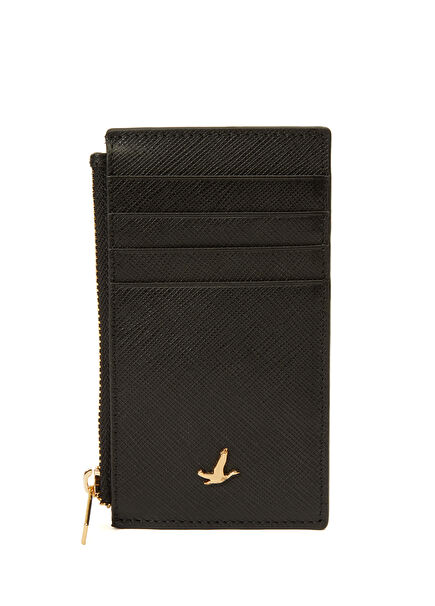 Siyah Kadın Deri Kartlık