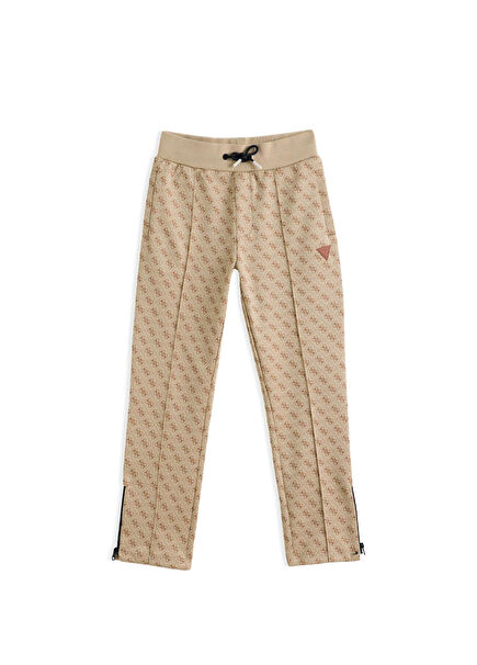 Beige Boys' Sweatpants